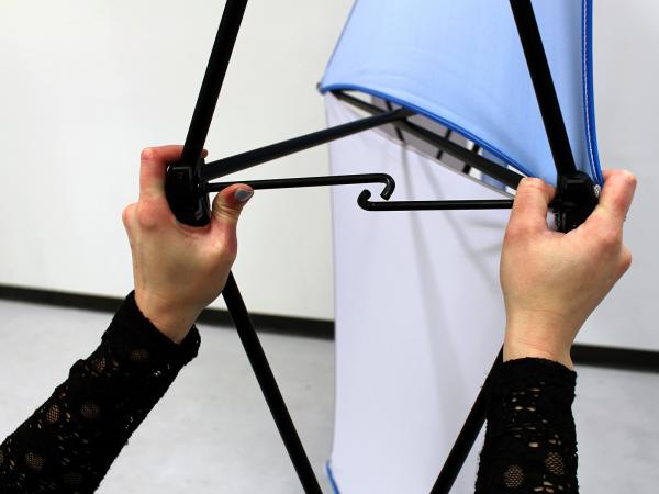 X1 2.5 ft. -- 1x3 O Fabric Pop-Up Display Assembly