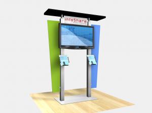 RETPG-1231 / Large Monitor Kiosk with Flat Canopy