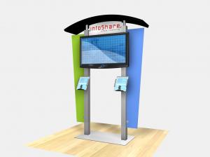 RETPG-1230 / Large Monitor Kiosk with Arch Canopy