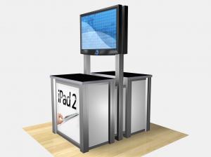 RETPG-1233 / Double-Sided Rectangular Counter Kiosk